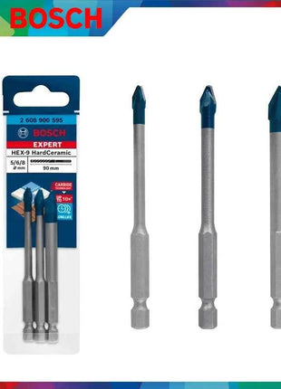 Bosch 2608900595   3X Expert HEX-9 Set di punte per trapano in ceramica dura 5-8 mm Set di punte a percussione professionali durevoli Accessori per utensili elettrici