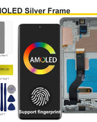 Super AMOLED For Samsung Galaxy S20 Plus G985 G986 LCD Display Touch Screen Digitizer with Frame For Samsung S20+ Replacement