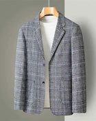 Blazer Uomo Slim Fit a Quadri - Stile British Cerimonia 2025
