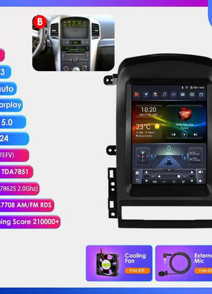 Hizpo 9.7" 2 Din Android Auto Car Radio for Chevrolet Captiva Sport 2006 - 2012 Multimedia Video Player Carplay  for Tesla Style
