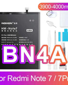 NOHON Battery for Xiaomi Redmi Note 13 12 11 10 Pro 9 8 7 6 5 4 11S 10S 9S Batteries BN5P BN53 BN46 BN45 BN5D BP47 BP4K BM5T