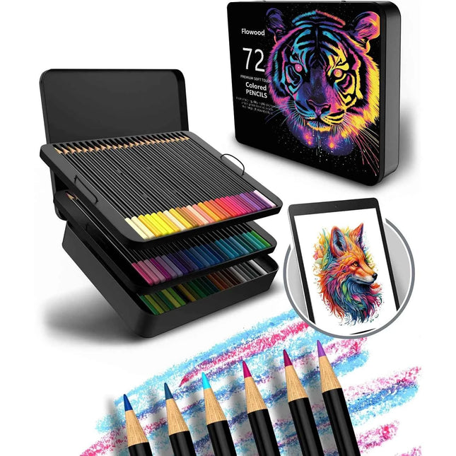 Set 180 Matite Colorate Professionali Oleose Non Tossiche per Schizzo e Colorazione