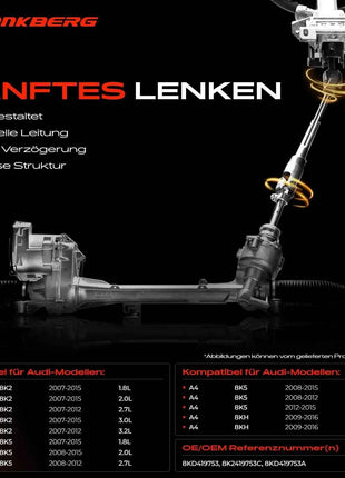 Colonna sterzo Frankberg 1x con giunto per Audi A4 Allroad Avant 8K2 8KH 8K5 B8 2007-2016 8KD419753 8K2419753C 8KD419753A
