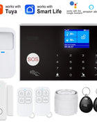 Sistema di allarme per casa WIFI GSM Allarme di sicurezza Host Ant-furto con gap porta Sensore di movimento PIR Tuya Smart App controllo lavoro Alexa