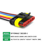 5/20/100sets HID Waterproof Connectors 1/2/3/4/5/6 Pin Car Electrical Wire Connector Plug Truck Harness with 15CM Wire Cable