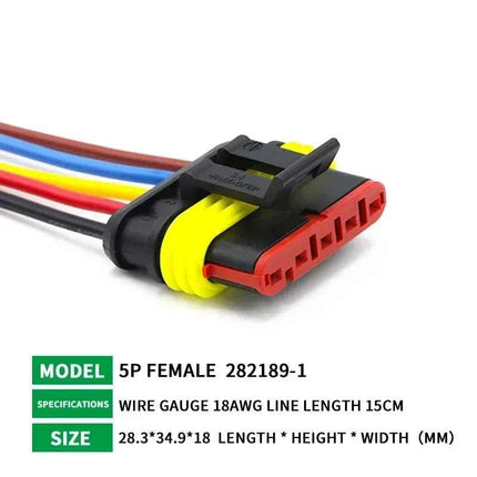 5/20/100sets HID Waterproof Connectors 1/2/3/4/5/6 Pin Car Electrical Wire Connector Plug Truck Harness with 15CM Wire Cable