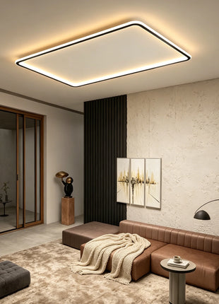 Lampada da Soffitto LED Ultrasottile AuroraRealm, Illuminazione Moderna per Soggiorno con Telecomando, Lampadario per Camera da Letto e Balcone