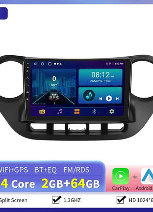 Camecho 6+128G Car Radio Wireless CarPlay Android Auto For Hyundai I10 2014-2017 Car Intelligent Systems GPS Stereo 4G WiFi RDS