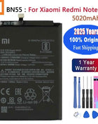 New 100% Original Battery For Xiaomi MI Redmi Note K20 K30 Pro 5 7 8 9 9S 9T 10 10X 10T 10X 11T 11 Ultra 11T POCO X3 F2 4X Pro