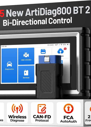 TOPDON Artidiag800 BT 2 Automotive Car Diagnostic Tool Full System OBD2 Scanner 2 Years Free Update Scan Tool VCI Repair Tool