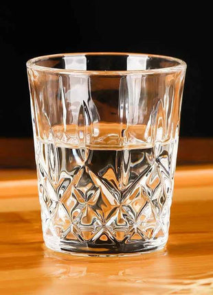 12pcs/8pcs/6pcs/4pcs/2pcs Embossed Glass 50ml Spirits Cups Engraved Tea Drinking Baijiu Cup Water Glass Small Capacity Wine Cup