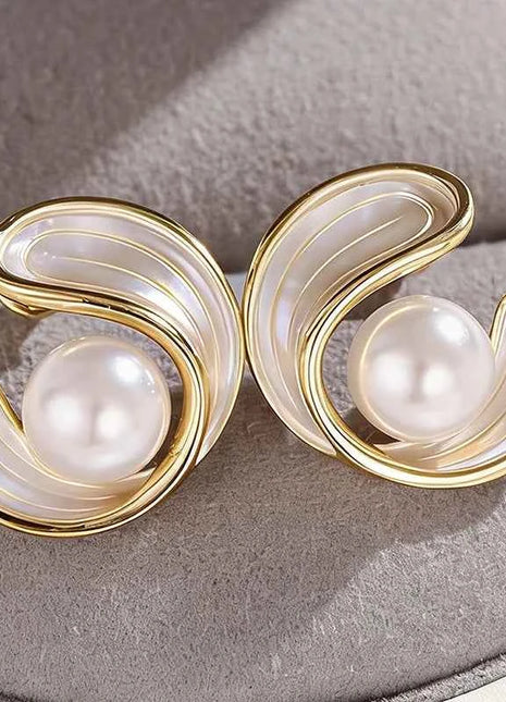 Orecchini a perno da donna Huitan, delicati, con smalto bianco, estetici, per matrimonio, fidanzamento, accessori di lusso, versatili, gioielli da festa, regalo per signora