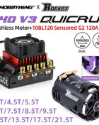 Hobbywing QUICRUN 10BL120 120A ESC w/Rocket 540 V3 4.5T  Motor Sensored Brushless Combo for Competition 1/10 1/12 F1 RC Car