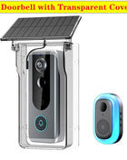 Campanello senza fili Copertura solare per carica pioggia Porta digitale Peephol Tuya Wifi Telecamera di sicurezza Citofono Video Smart Ring Campanello per porta