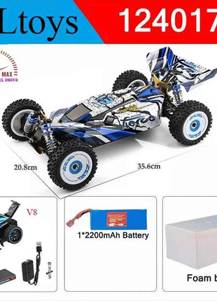 Wltoys New 124017-V8 1/12 2.4G Racing RC Cars 4WD Brushless Motor 75Km/H High Speed Remote Control Off-road Drift Toys For Aduit