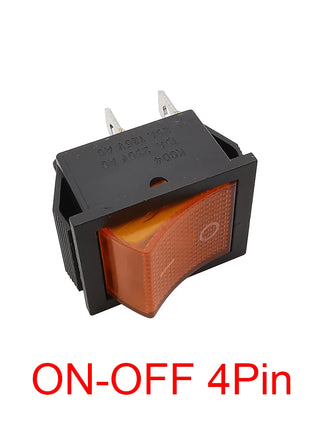 1 pz KCD4 4 pin 6 pin interruttore a bilanciere 16A 250VAC 20A 125VAC ON-OFF/ON-OFF-ON 2 posizioni 3 posizioni con interruttore di alimentazione della luce 31x25mm