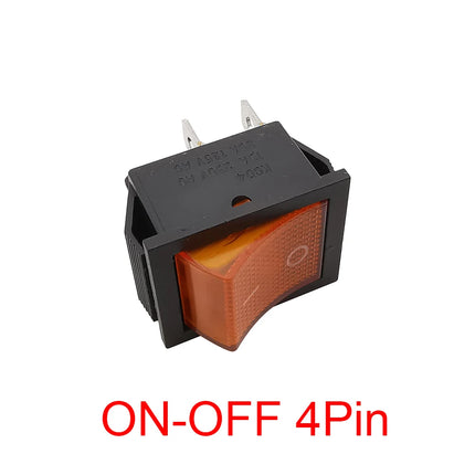 1 pz KCD4 4 pin 6 pin interruttore a bilanciere 16A 250VAC 20A 125VAC ON-OFF/ON-OFF-ON 2 posizioni 3 posizioni con interruttore di alimentazione della luce 31x25mm