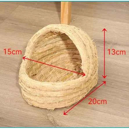Grass Woven Bird Nest Rabbit Grass Nest Grass Mat Hamster Accessories Slippers Rabbit Nest Rabbit Winter Warm Pet Supplies