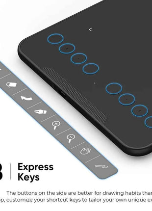 Tavoletta Grafica XPPen 7*4.3 Pollici, 16K Livelli di Pressione, Deco Mini7 V2, 8 Tasti, per Android, Mac, Windows, Chrome