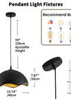 Black and gold 40CM / 3 Colors light