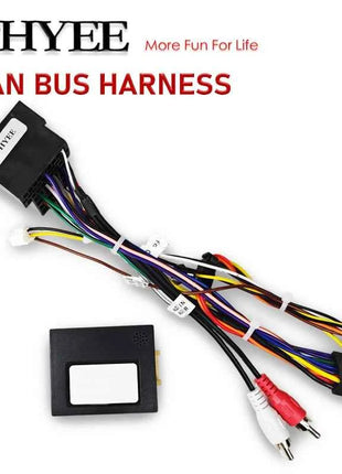Decodificatore bus CAN Mini-ISO Harness, ritenzione SWC RCA P&P 16 pin Android, per Fiat 500 2007-2015, Panda 169 Doblo 263, Punto Ducato