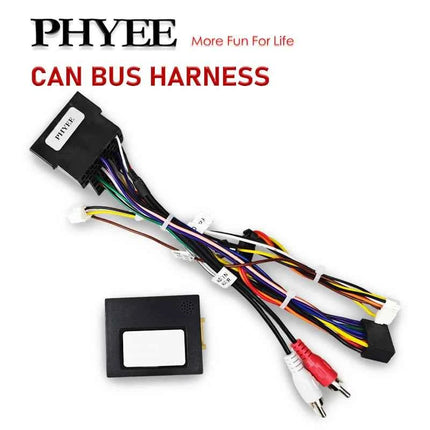 Decodificatore bus CAN Mini-ISO Harness, ritenzione SWC RCA P&P 16 pin Android, per Fiat 500 2007-2015, Panda 169 Doblo 263, Punto Ducato