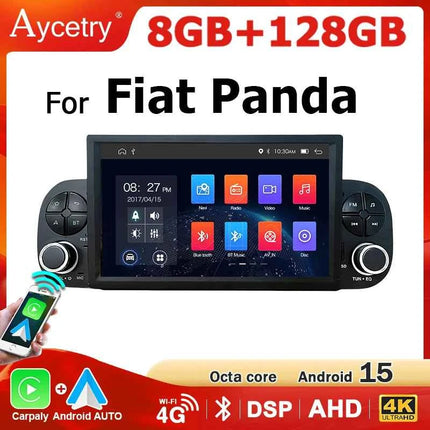 Wireless 7'' Carplay Android 15 Auto Stereo autoradio For Fiat Panda 2020-2023 2 din Car Radio Multimedia player Screen 4G LTE