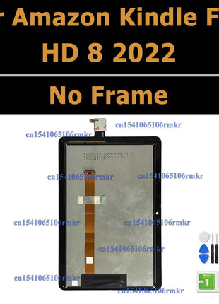 Display LCD per Amazon Fire HD 8 (2017/2020/2022) - Touch Screen Digitizer Ricambio K72LL4 KFONWI SX034QT