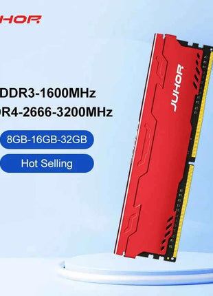 JUHOR DDR4 Ram 16GB 8GB 32GB 2666MHz 3200MHz DDR3 8GB 1600MHz DIMM Desktop Memory New Memoria Rams With HeatSink