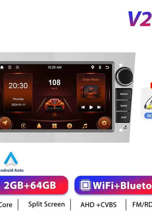 Podofo CarPlay Android Radio For Opel Astra Antara Corsa Zafira Combo Car Intelligent System 2din GPS Stereo Dashboard Car Radio