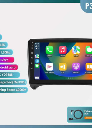 9" Hizpo 2Din Android Auto Car Radio for Audi TT MK2 8J 2006 - 2014 Snapdragon 6115 GPS Navigation SWC DSP 4G BT CarPlay 360°CAM