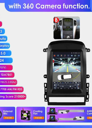 Hizpo 9.7" 2 Din Android Auto Car Radio for Chevrolet Captiva Sport 2006 - 2012 Multimedia Video Player Carplay  for Tesla Style