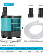 20/35/50/60W Bottom Suction Submersible Pump Fish Tank Water Circulation Pump Small Silent Filter Suction Manure Change Pump