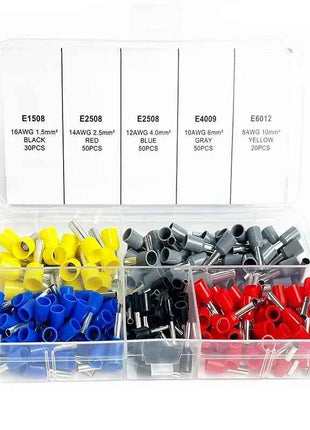 200-1900Pcs Electrical Tube Insulated Terminal VE Tubular Crimp Terminals Wire Cable Connector Ferrules Terminal Connectors
