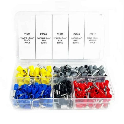 200-1900Pcs Electrical Tube Insulated Terminal VE Tubular Crimp Terminals Wire Cable Connector Ferrules Terminal Connectors
