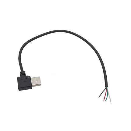 1 pz 2 pin 4 pin tipo-c micro USB USB 2.0 una spina maschio testa a gomito cavo di alimentazione connettore di saldatura linea di riparazione fai da te 0.25 m 0.3 m 1 m