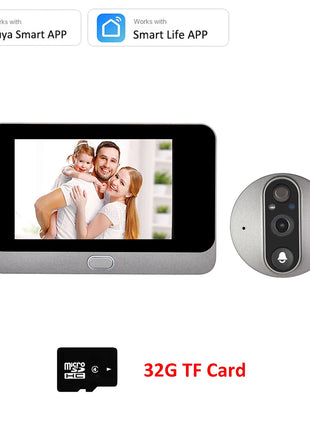 Yuezhe Tuya 3MP Spioncino Smart wifi campanello con fotocamera 4.3 pollici 1080P Eye 5000mAh PIR Allarme di movimento Alexa Bell per la casa