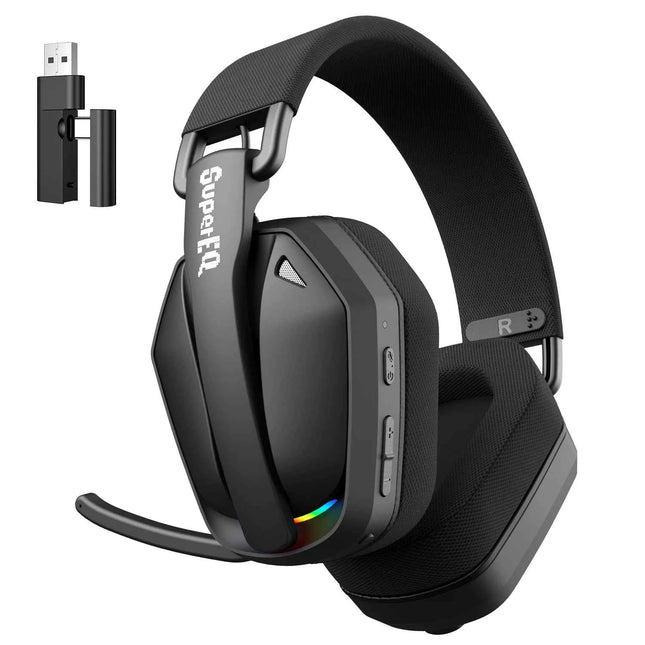 EKSA G19BT 2.4GHz Wireless Gaming Headphones Ultra-light Bluetooth 5.4 Headset Gamer with Microphone for PC/PS5/Xbox