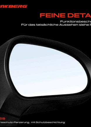 Frankberg 1x Specchietto Retrovisore Esterno Destro per Peugeot 207 207 CC 207 SW WA WC WD WK 1.4L 1.6L 2006-2015 8149ZF