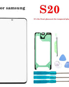 1Set Nuovo Display LCD Frontale In Vetro Esterno Touch Screen Esterno Pannello Obiettivo Per Samsung Galaxy S8 S9 S10 S20 Nota 8 9 10 Plus Ultra