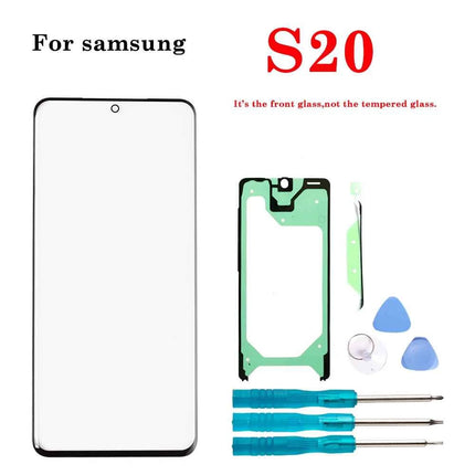 1Set Nuovo Display LCD Frontale In Vetro Esterno Touch Screen Esterno Pannello Obiettivo Per Samsung Galaxy S8 S9 S10 S20 Nota 8 9 10 Plus Ultra