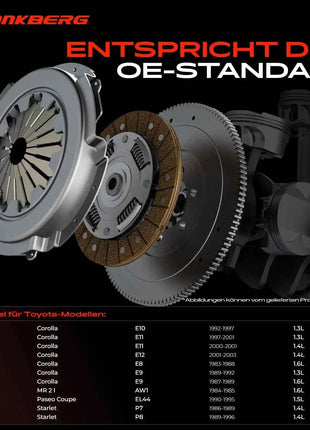 Kit Frizione Frankberg 1x per Toyota Carina II Station Wagon Saloon Celica Coupe Liftback Corolla Compact 620059660