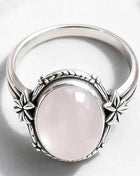 Anello Huitan con Foglia Incisa Stile Fresco per Donna, Imitazione Pietra di Luna, Elegante per Matrimoni e Feste, Accessorio Trendy, Gioiello Versatile