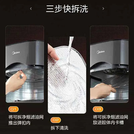Midea air fryer 6L large-capacity intelligent double heat source visual window no-turn-over air-frying electric oven
