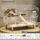 Luxury Acrylic Hamster Cage, Extra Large Transparent Habitat, Chew-Proof rodent Villa for Syrian Hamster Gerbil Mouse