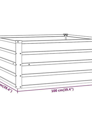 Garden flower box, 320x80x77 cm steel frame, villa courtyard combined planting trough, outdoor anti-corrosion planting box
