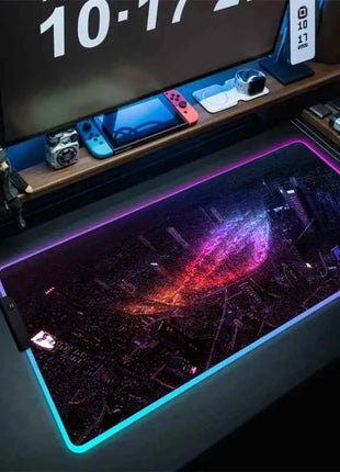 Black Mouse Pad Asus Rgb Gaming Mause Mat Anime Mats Gamer Rug Pc Xxl Cute Pads Large Game Keyboard Carpet Backlight Mousepad