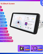 8+128G 10.1'' 360 Rotatable 1 Din AutoRadio GPS for Universal Car Multimedia Player Stereo 1DIN Video Autoradio Carplay HeadUnit