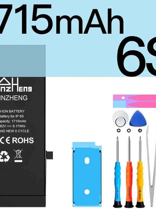 PINZHENG Real High Capacity Battery For iPhone 5S SE 6 6S 7 8 Plus X Xr Xs Max Phone Replacement Bateria Warranty One Year