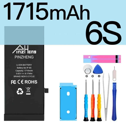 PINZHENG Real High Capacity Battery For iPhone 5S SE 6 6S 7 8 Plus X Xr Xs Max Phone Replacement Bateria Warranty One Year